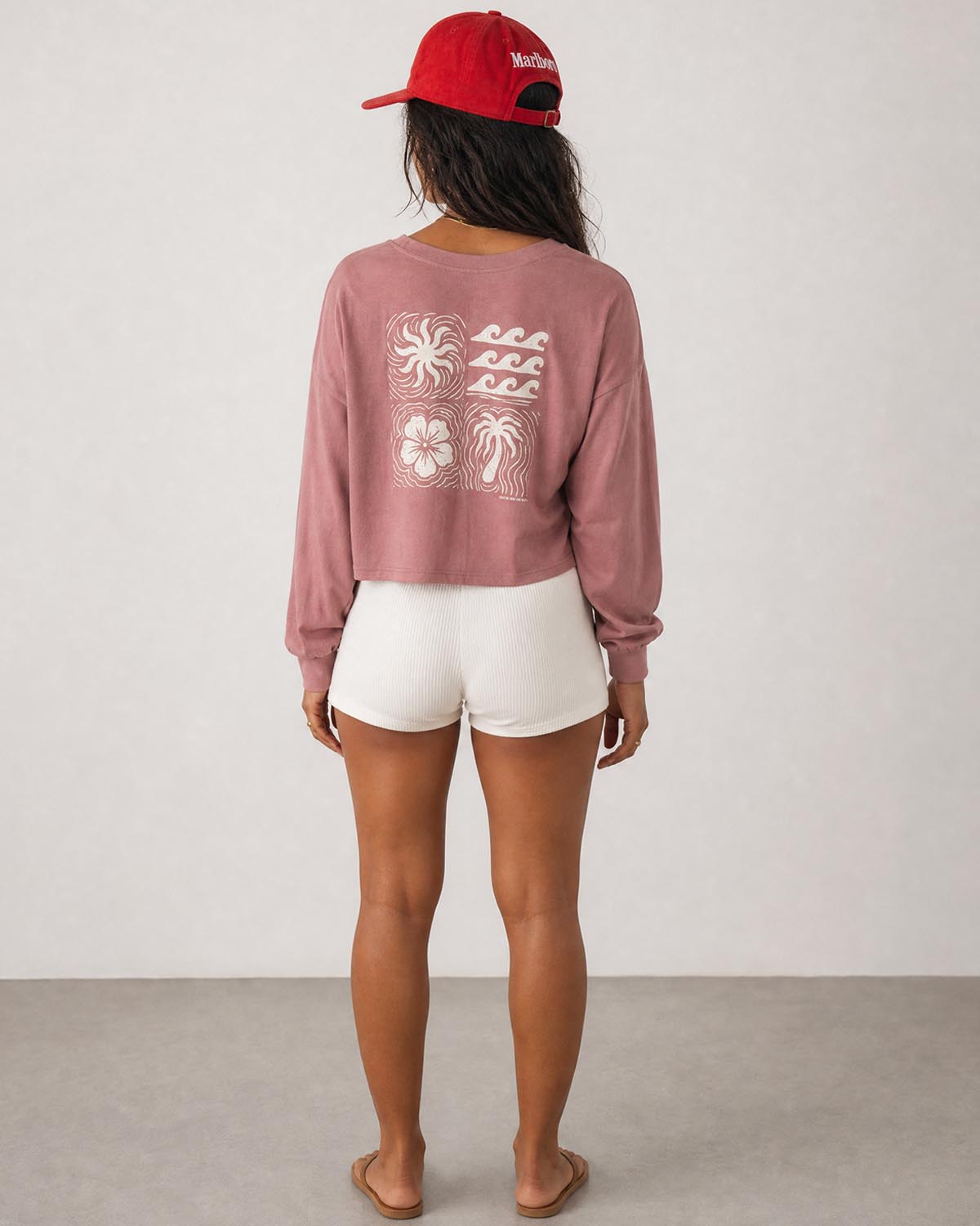 Ericeira Surf Skate L-Sleeve HALO Nostalgia Rose-3