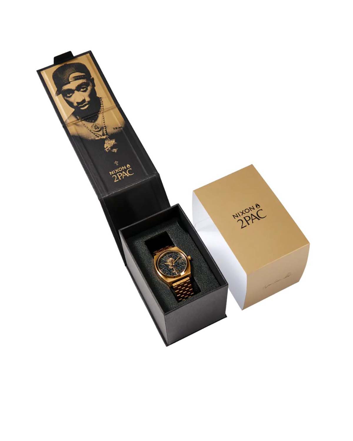 Relogio Nixon TUPAC TIME TELLER Gold/Black-6